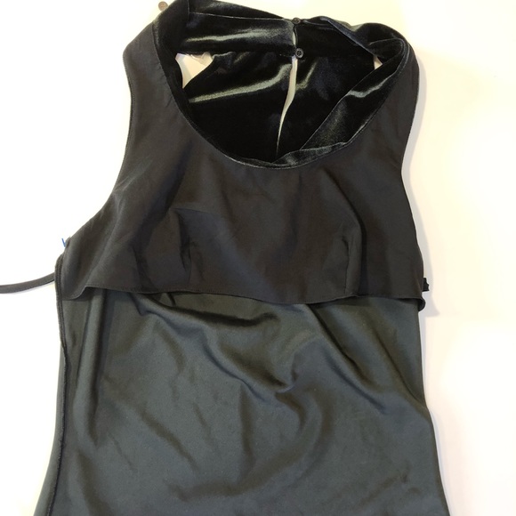 The Limited Black Velour Cowl Neckline Keyhole Back Tank Top - Picture 6 of 7